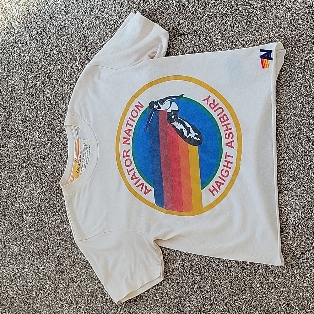 Aviator nation cream shirt